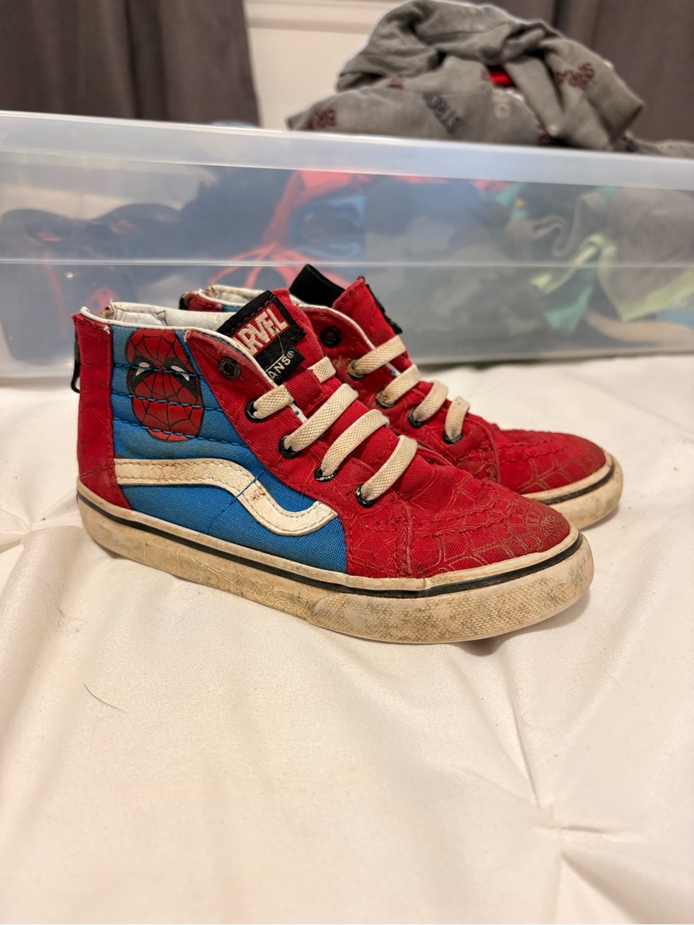 Vans Kids Limited Edition High-Top Spider-Man Sneakers